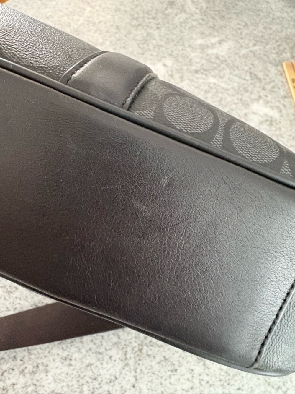 COACH Perry Slim briefcase in SIGNATURE charcoal black career messenger bag - Picture 14 of 16